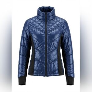 Guess Puffer Jacket Women's Navy and Black.